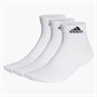 adidas Mens Thin And Light Three Pack Ankle Socks White/Black