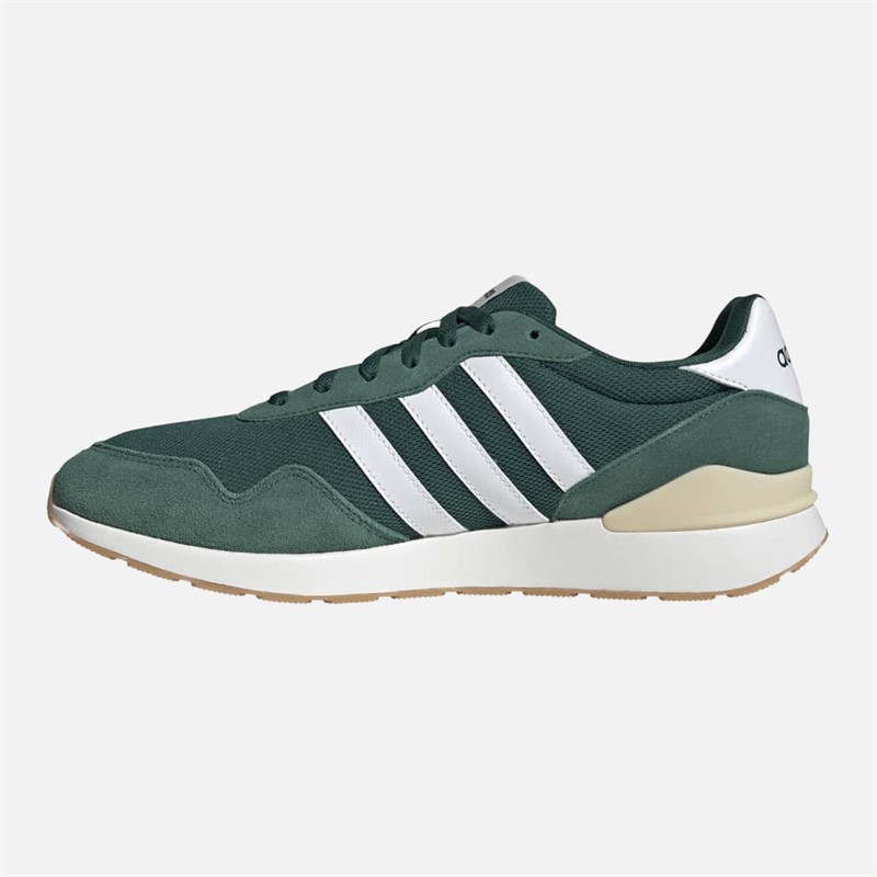 adidas Mens Run 60s 4.0 Trainers Collegiate Green/Cloud White/Crystal Sand