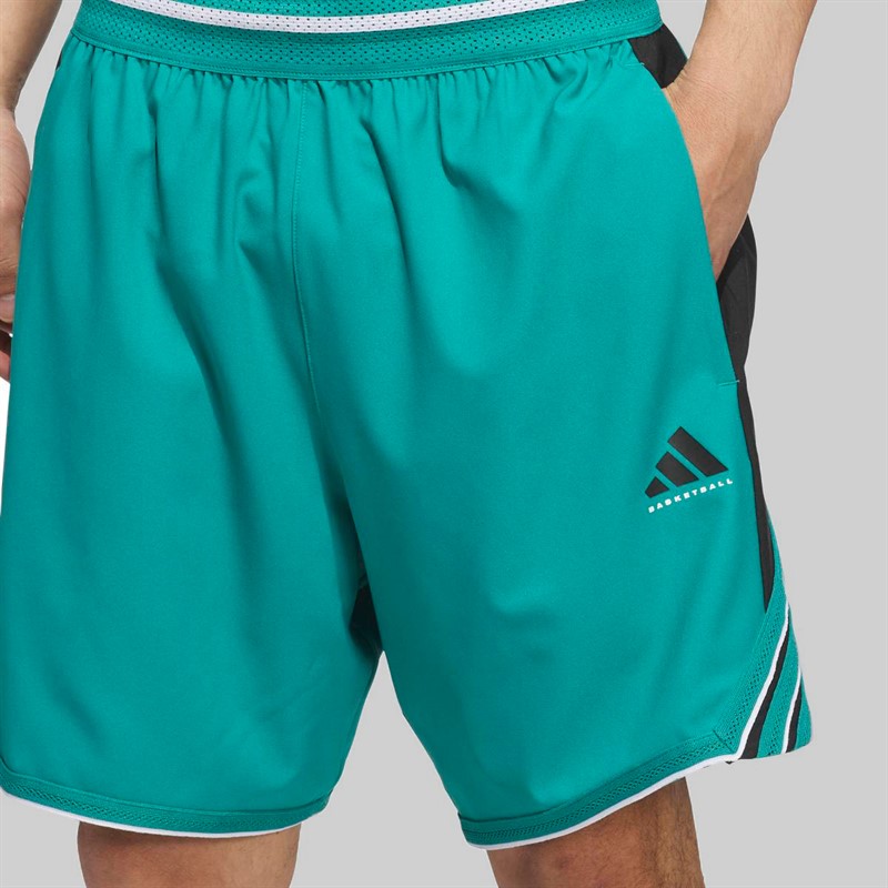 adidas Mens Crazylite Basketball Shorts Pure Teal/Black