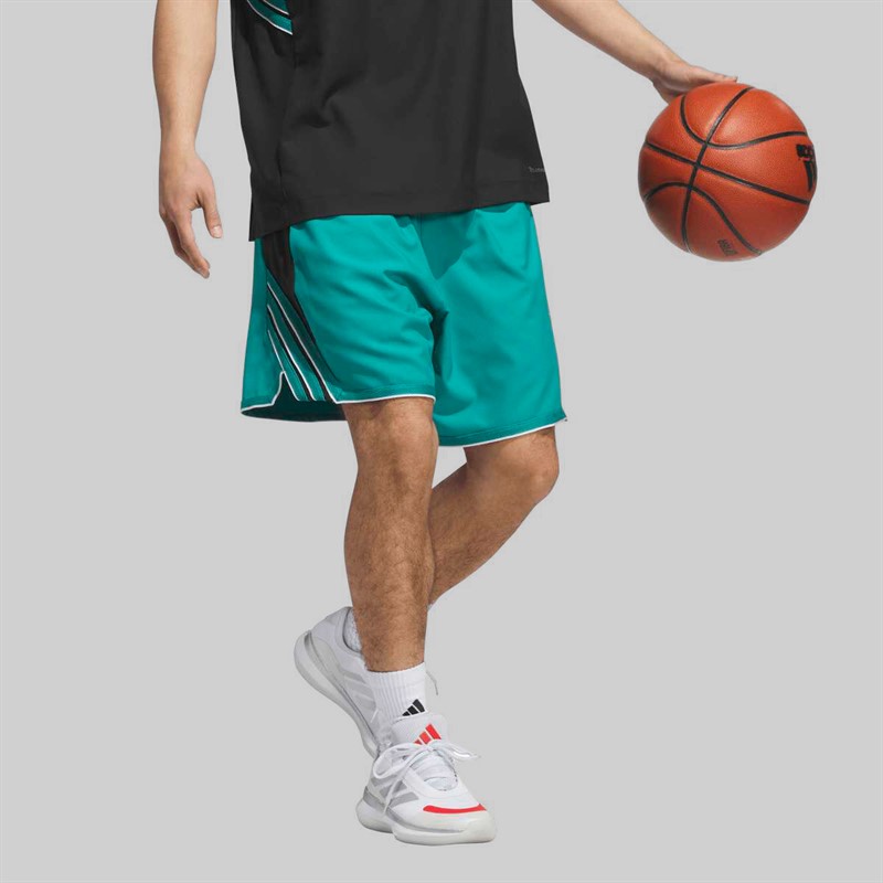 adidas Mens Crazylite Basketball Shorts Pure Teal/Black