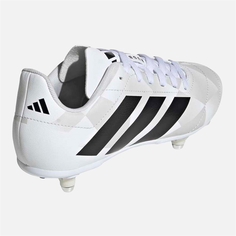 adidas Kids Junior SG Soft Ground Rugby Boots Cloud White/Core Black/Silver Metallic