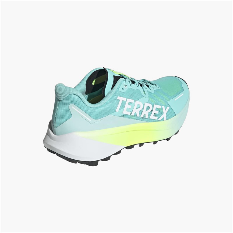 adidas Mens Terrex Agravic 3 Trail Running Shoes Semi Flash Aqua/Cloud White/Lucid Lemon