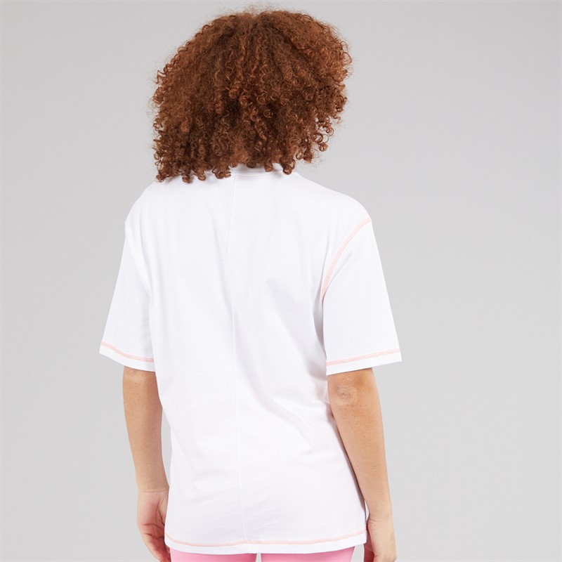 adidas Womens Sport Statement Boyfriend Fit Pocket T-Shirt White