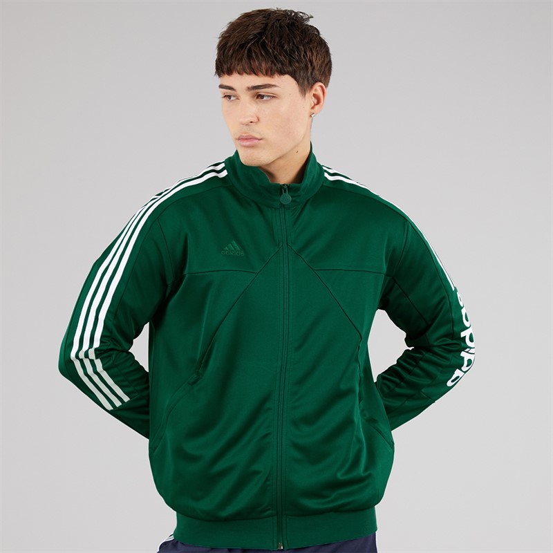 adidas Mens Tiro Wordmark Track Top Collegiate Green/White