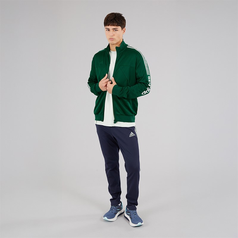 adidas Mens Tiro Wordmark Track Top Collegiate Green/White