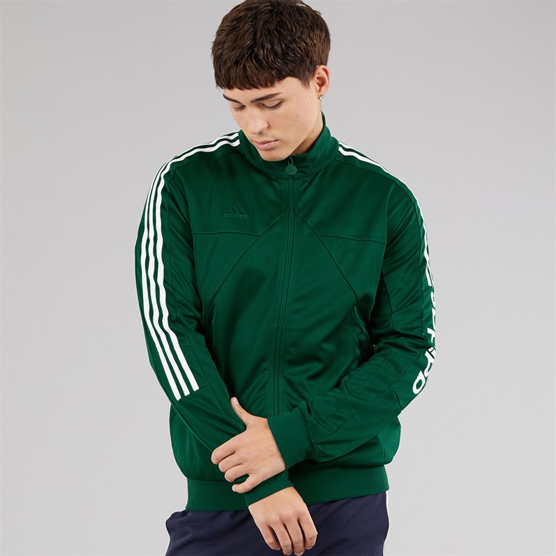 adidas Mens Tiro Wordmark Track Top Collegiate Green/White