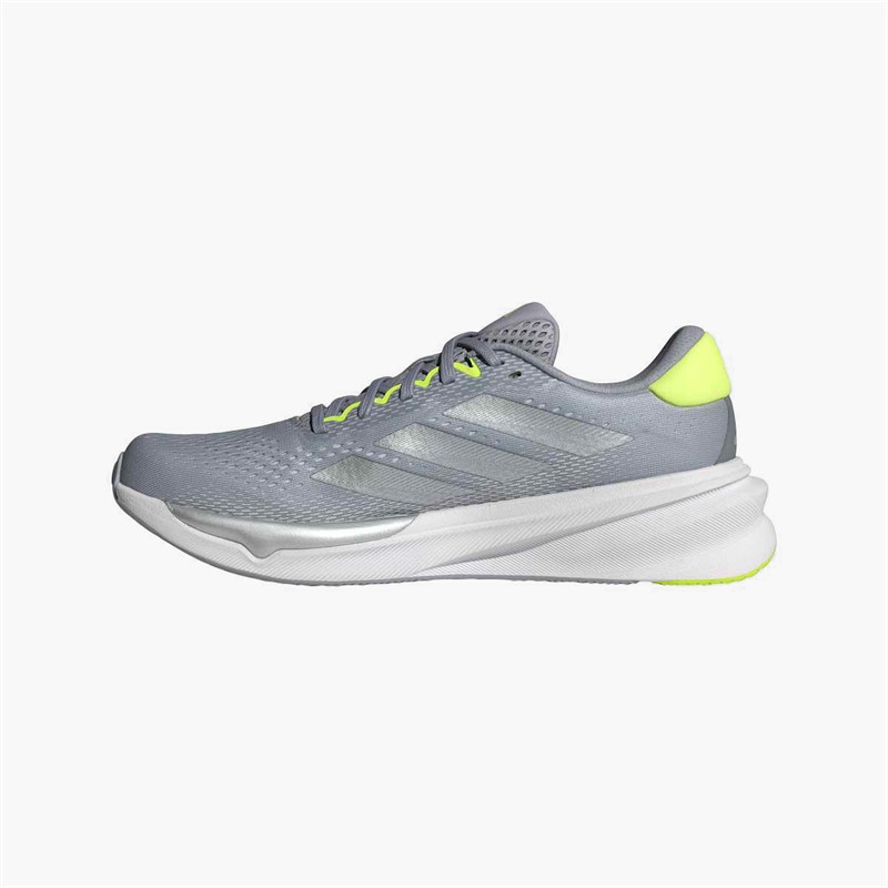 adidas Womens Supernova Stride 2 Neutral Running Shoes Halo Silver/Silver Metallic/Lucid Lemon