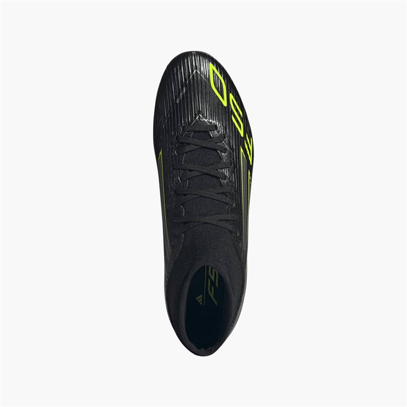 adidas Mens F50 League Mid FG/MG Firm/Multi Ground Football Boots Core Black/ Ron Metallic/Lucid Lemon Core Black/Ron Metallic/Lucid Lemon
