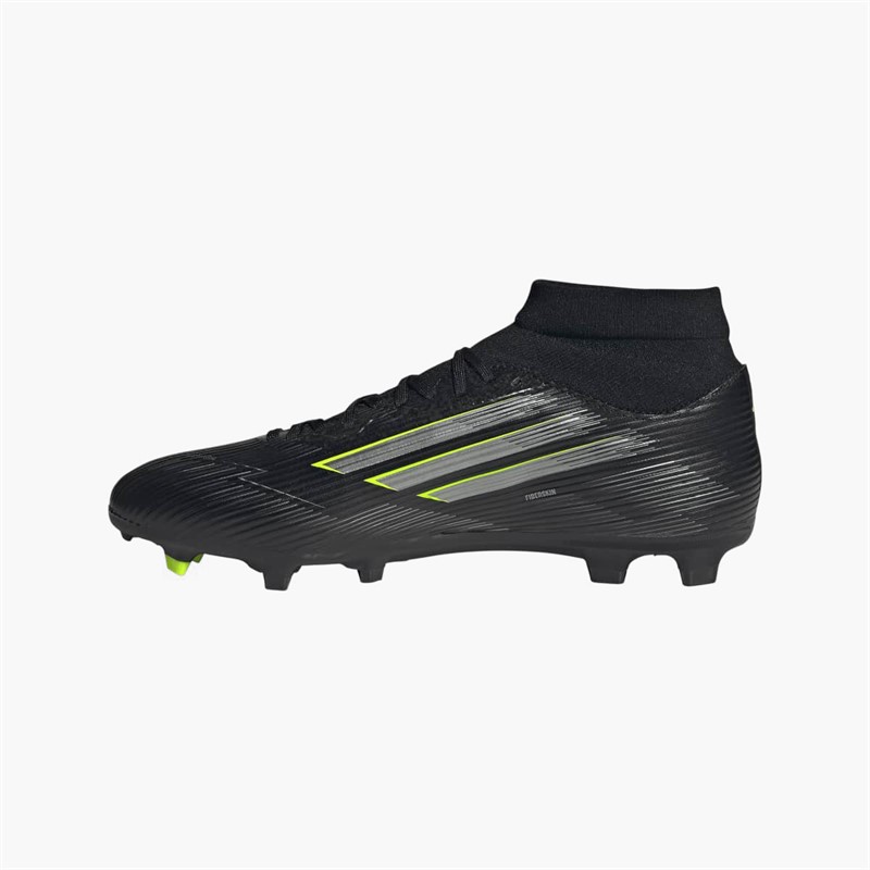 adidas Mens F50 League Mid FG/MG Firm/Multi Ground Football Boots Core Black/ Ron Metallic/Lucid Lemon Core Black/Ron Metallic/Lucid Lemon