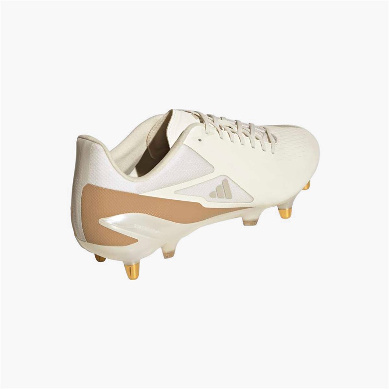 adidas Mens Adizero RS15 Pro SG Soft Ground Rugby Boots Off White/Wonder Alumina/Warm Sandstone