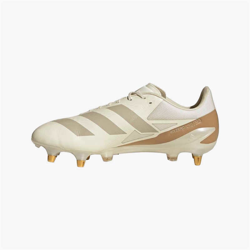 adidas Mens Adizero RS15 Pro SG Soft Ground Rugby Boots Off White/Wonder Alumina/Warm Sandstone
