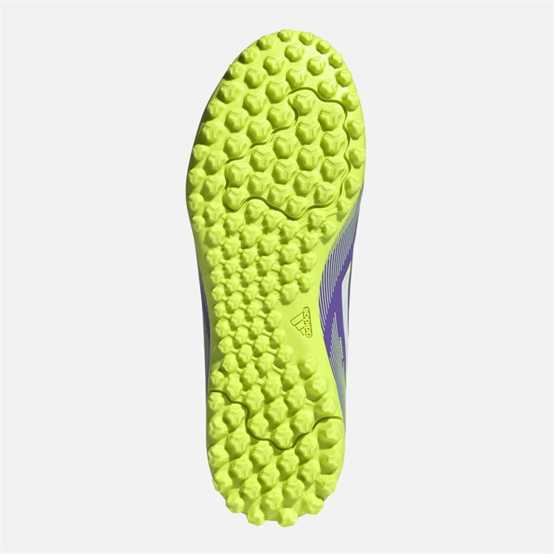 adidas Junior F50 Club Radiant Blaze Pack TF Astro Football Boots Purple Rush/Cloud White/Lucid Lemon