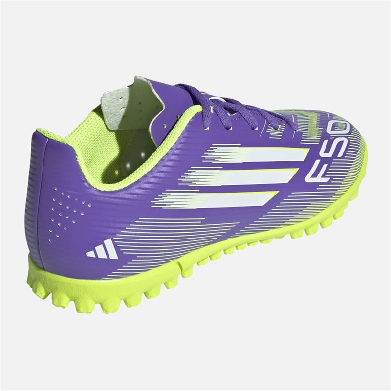 adidas Junior F50 Club Radiant Blaze Pack TF Astro Football Boots Purple Rush/Cloud White/Lucid Lemon