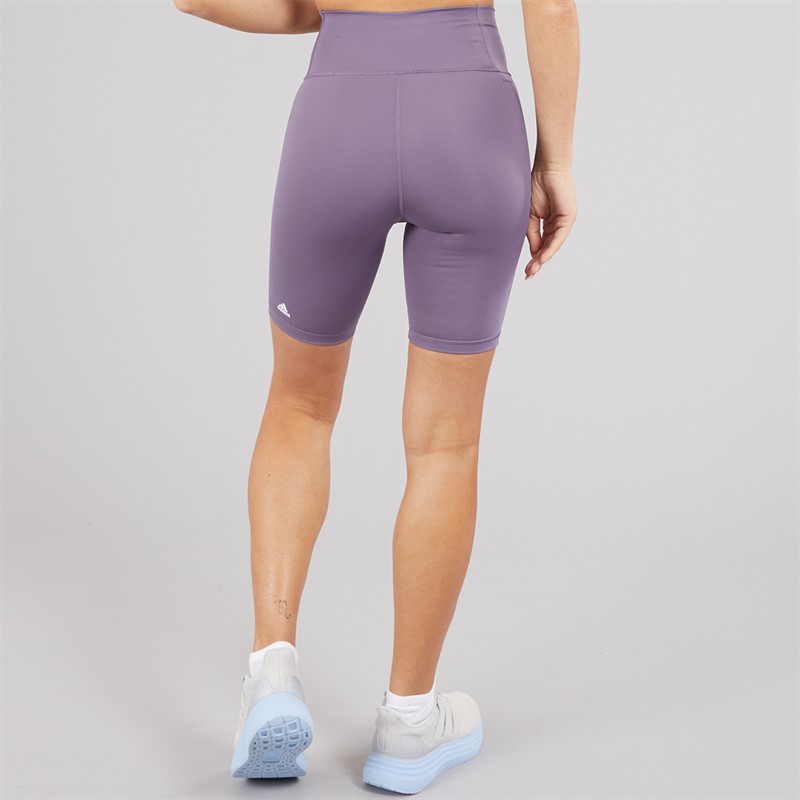 adidas Womens Optime Training Bike Shorts Shadow Violet