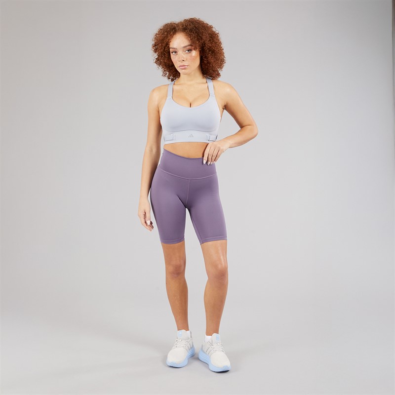 adidas Womens Optime Training Bike Shorts Shadow Violet