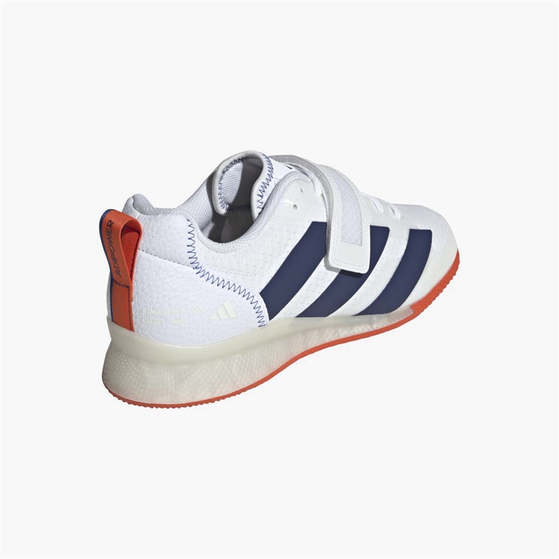 adidas Mens Adipower Weight Lifting 3 Training Shoes Cloud White/Dark Blue/Royal Blue