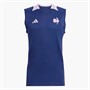 adidas Mens FFR France Rugby Performance Vest Dark Blue