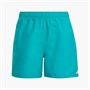 adidas Junior Boys Solid Logo Swim Shorts Pure Teal/White