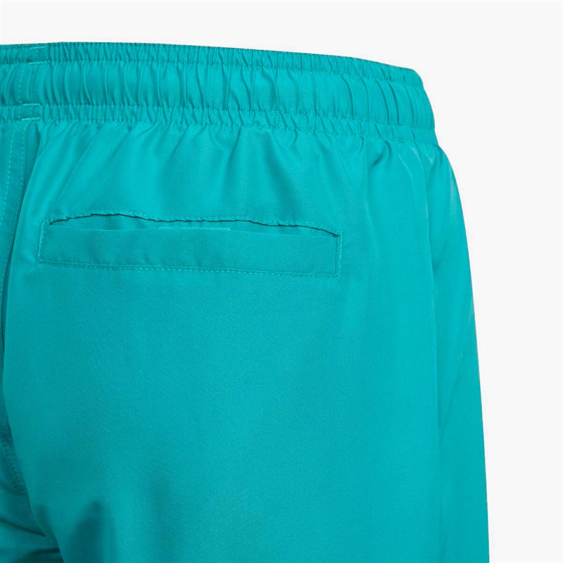 adidas Junior Boys Solid Logo Swim Shorts Pure Teal/White