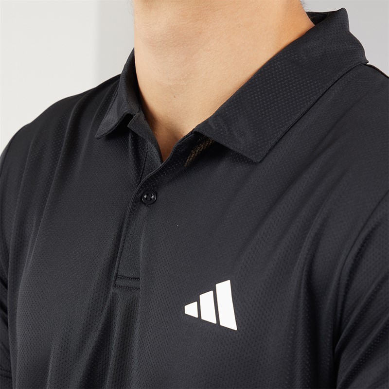 adidas Mens Train Essentials Feelready Training Polo Shirt Black/White
