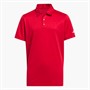adidas Junior Boys Performance Golf Polo Shirt Collegiate Red