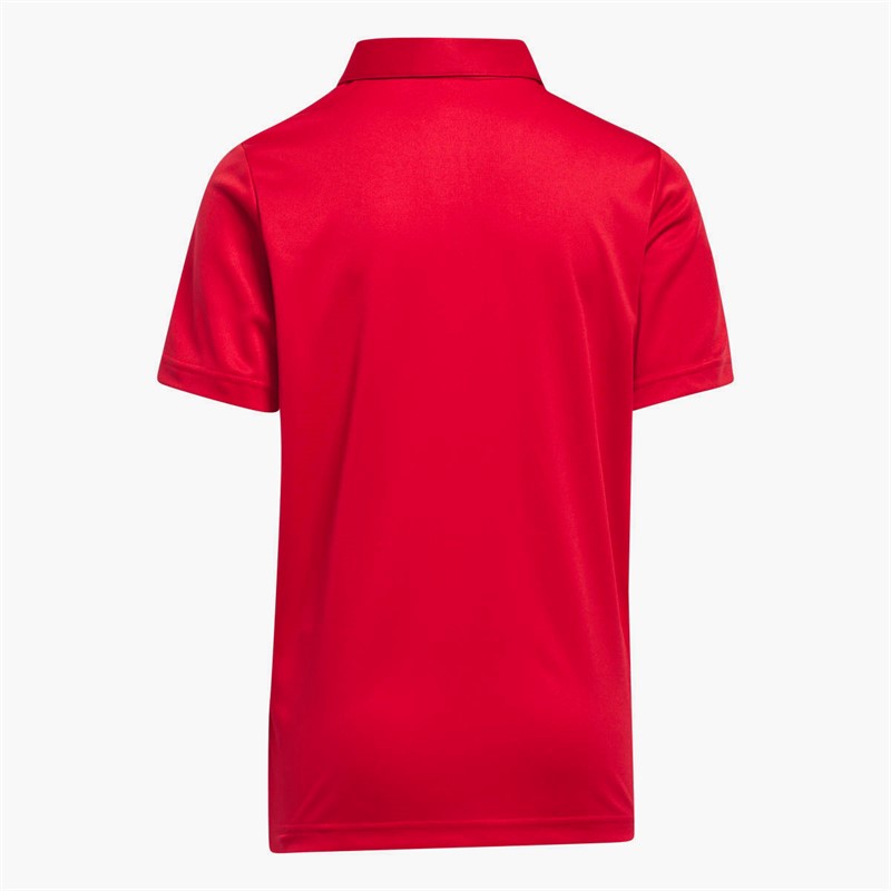 adidas Junior Boys Performance Golf Polo Shirt Collegiate Red