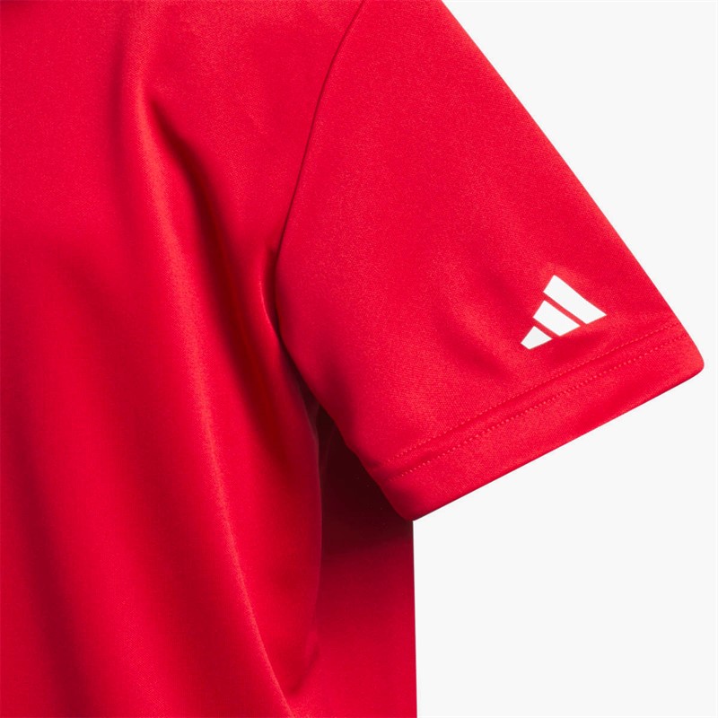 adidas Junior Boys Performance Golf Polo Shirt Collegiate Red