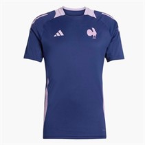 adidas Mens FFR France Rugby Performance T-Shirt Dark Blue