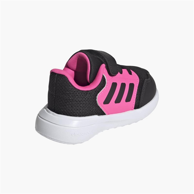 adidas Infant Girls Tensaur Run 3.0 Velcro Trainers Core Black/Core Black/Lucid Pink