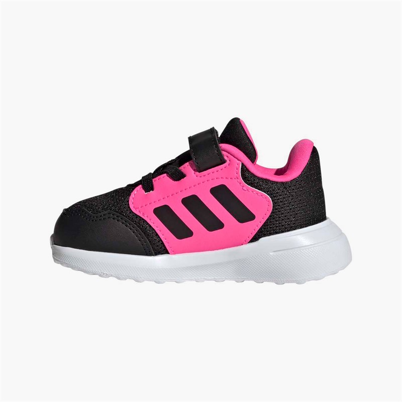 adidas Infant Girls Tensaur Run 3.0 Velcro Trainers Core Black/Core Black/Lucid Pink