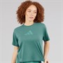 adidas Womens Train Essentials Big Logo Performance T-Shirt Preloved Teal
