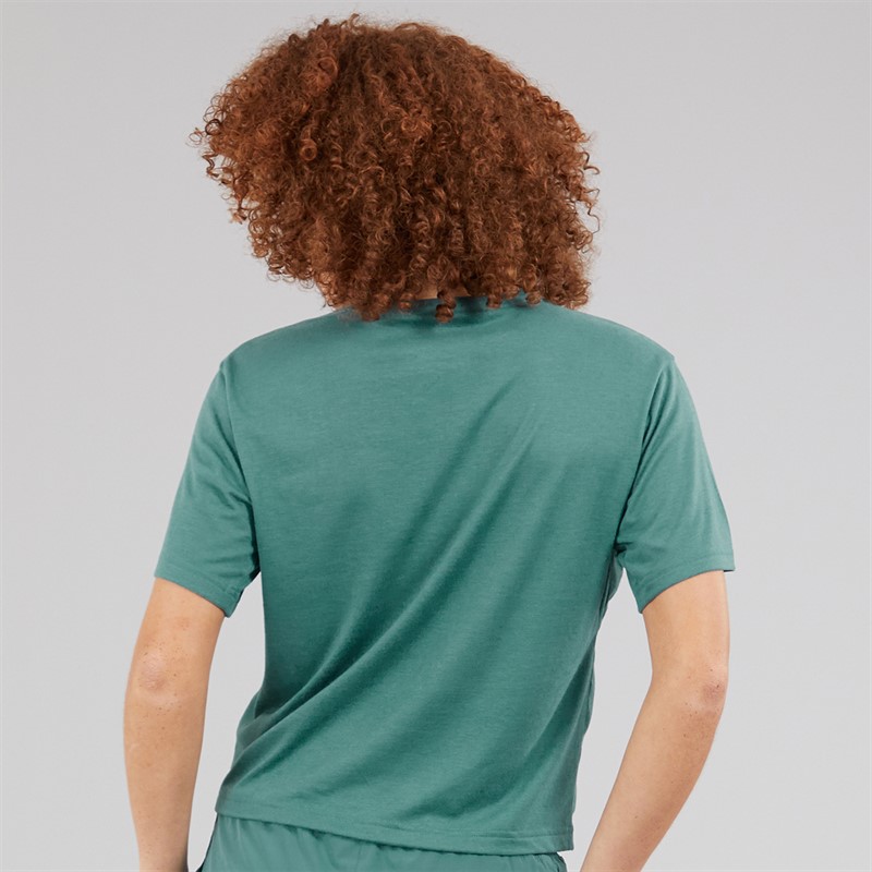 adidas Womens Train Essentials Big Logo Performance T-Shirt Preloved Teal