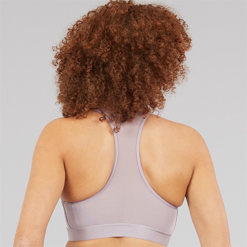 adidas Womens Prime Lift React Medium Support Sports Bra Preloved Fig/White