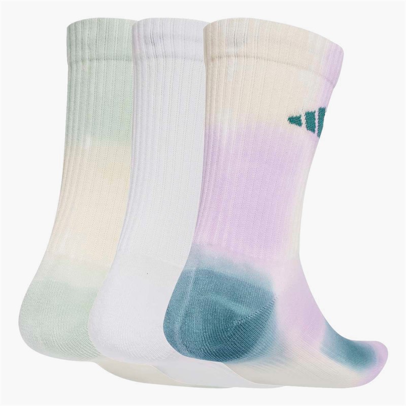 adidas Mens Tie Dye Three Pack Crew Socks Multicolor/Preloved Teal/Preloved Violet/White