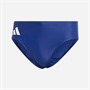 adidas Mens Solid Logo Swim Trunks Dark Blue/White