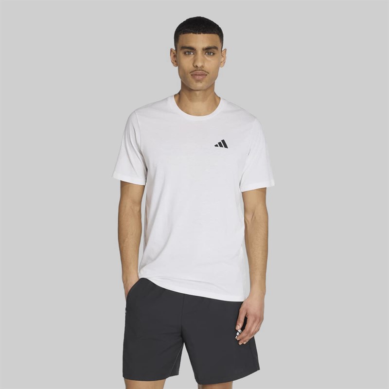 adidas Mens Train Essentials Feelready Training T-Shirt White/Black