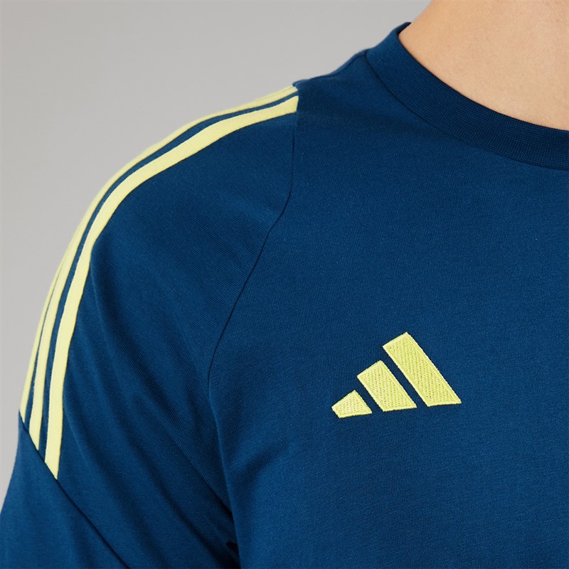 adidas Mens Tiro 24 T-Shirt Legend Marine/Peace Citrine