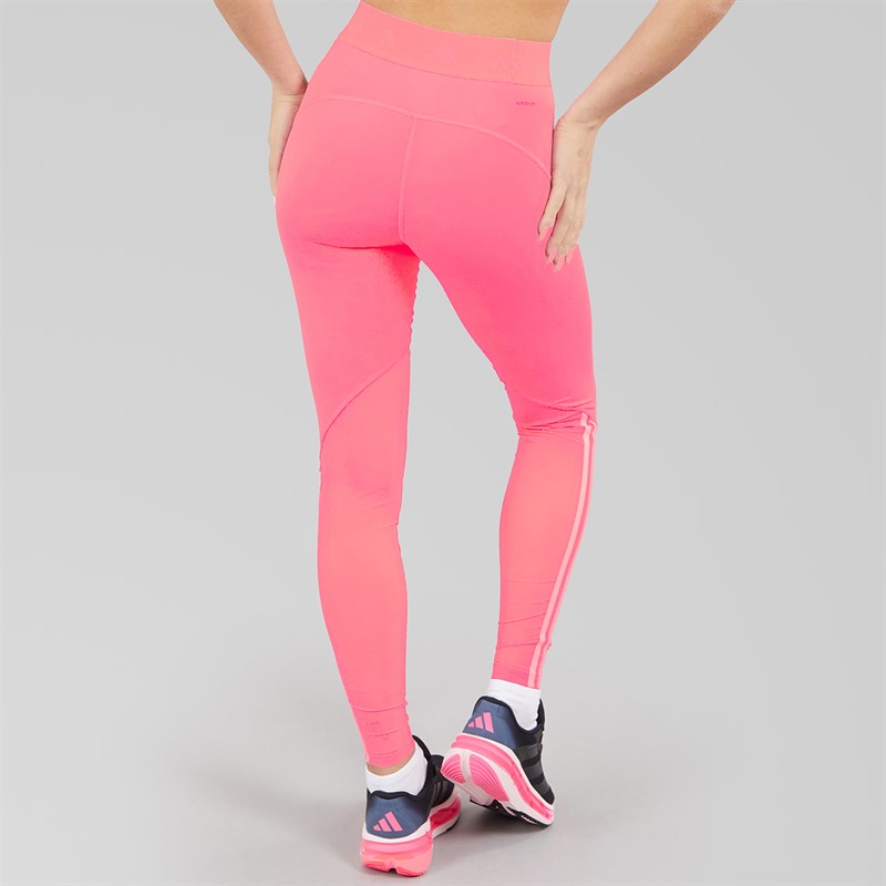 adidas Womens Hyperglam Full Length Leggings Bliss Pink/White