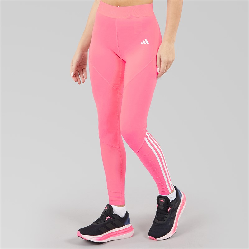 adidas Womens Hyperglam Full Length Leggings Bliss Pink/White
