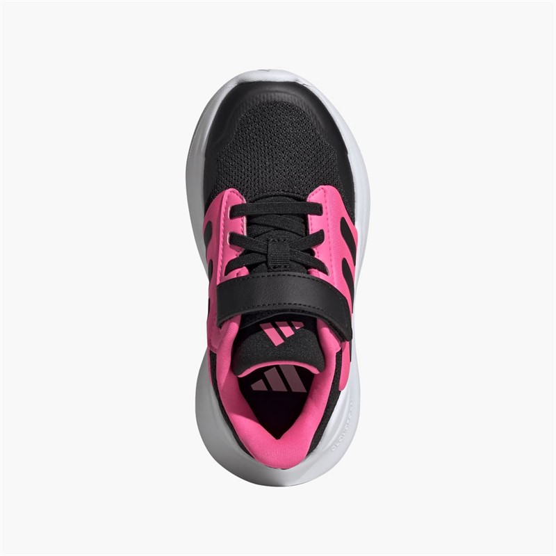adidas Girls Tensaur Run 2.0 Velcro Trainers Core Black/Core Black/Lucid Pink