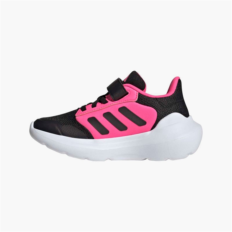 adidas Girls Tensaur Run 2.0 Velcro Trainers Core Black/Core Black/Lucid Pink
