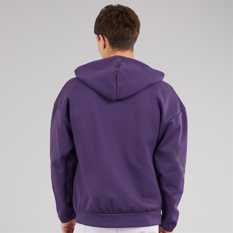 adidas Mens Z.N.E Full Zip Hoodie Aurora Plum