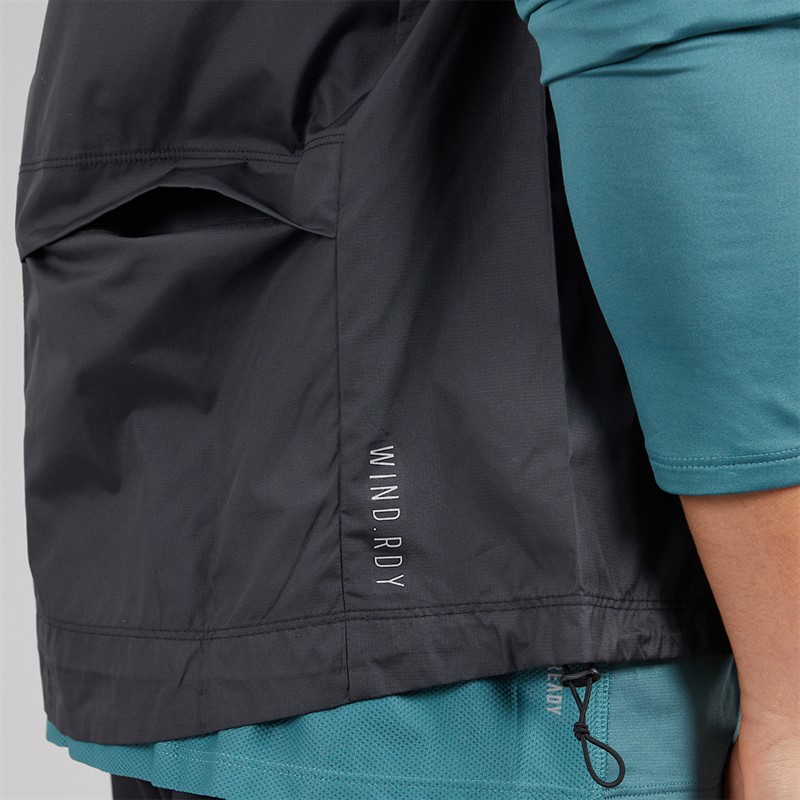 adidas Mens Own The Run Full Zip Running Gilet Black