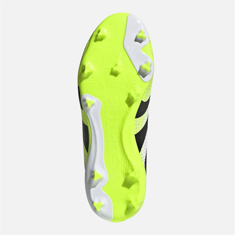 adidas Junior Predator League Laceless Radiant Blaze Pack FG/MG Football Boots Cloud White/Core Black/Lucid Lemon