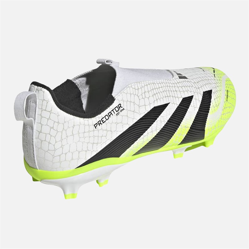 adidas Junior Predator League Laceless Radiant Blaze Pack FG/MG Football Boots Cloud White/Core Black/Lucid Lemon