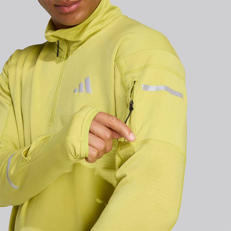 adidas Adi365 Climawarm+ Half Zip Top do biegania dla niego kolor Preloved Lime