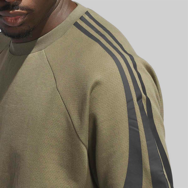adidas Bluza z krótkim rękawem do koszykówki adidas dla niego kolor Olive Strata