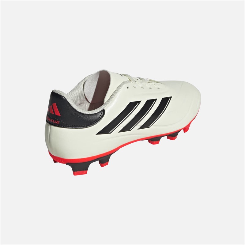adidas Herre Copa Pure II Club FXG Fleksibel Bund Fodboldstøvler Ivory/Core Black/Solar Red