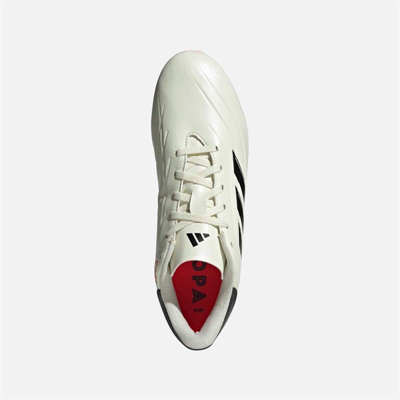 adidas Herre Copa Pure II Club FXG Fleksibel Bund Fodboldstøvler Ivory/Core Black/Solar Red