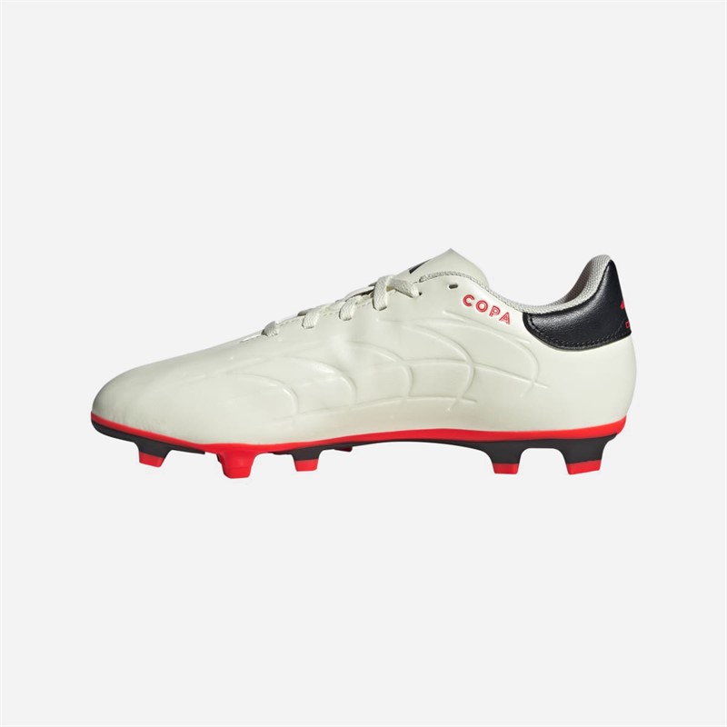 adidas Herre Copa Pure II Club FXG Fleksibel Bund Fodboldstøvler Ivory/Core Black/Solar Red